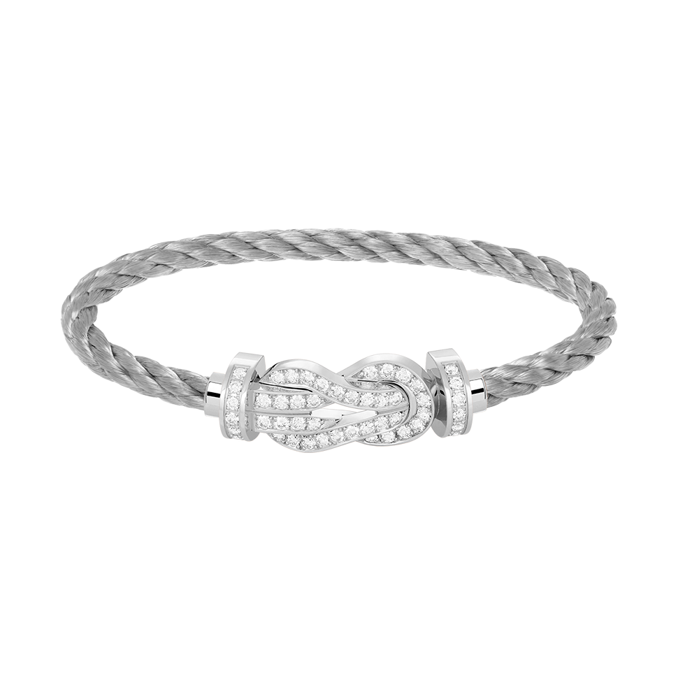 [kincade]CHANCE LARGE 8 FIGURE BUCKLE FULL DIAMOND BRACELET SILVER