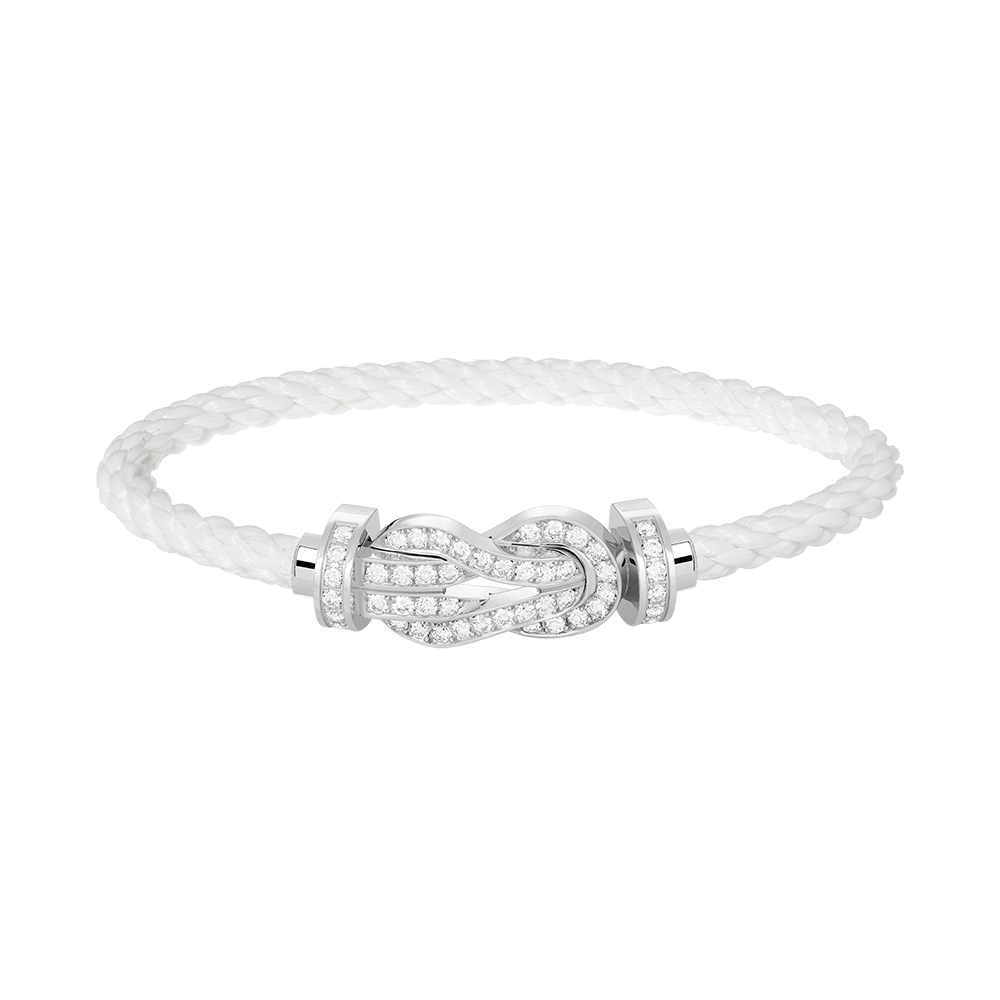 [kincade]CHANCE LARGE 8 FIGURE BUCKLE FULL DIAMOND BRACELET SILVER