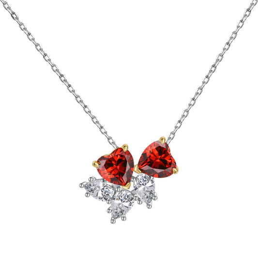 [kincade]Dainty Red Heart Necklace