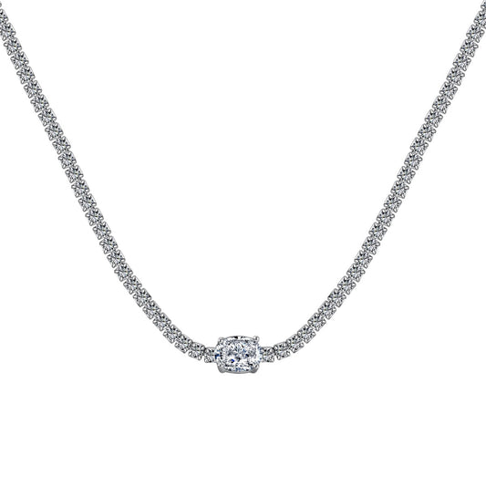 [kincade]1.0 Carat Shining Oval Cut Necklace