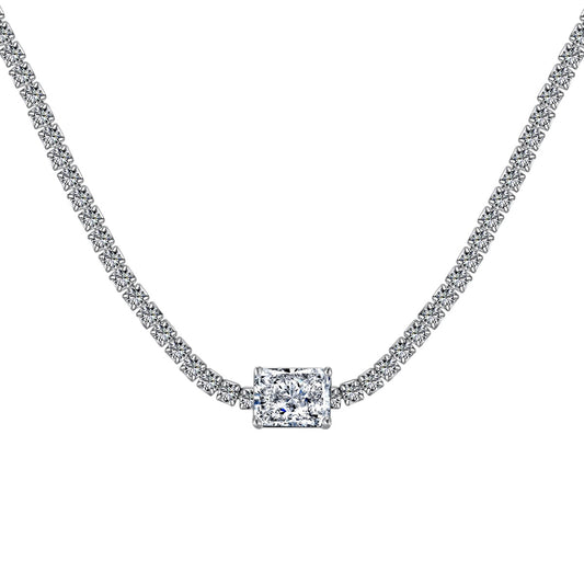 [kincade]2.0 carat Ornate Emerald Cut Necklace