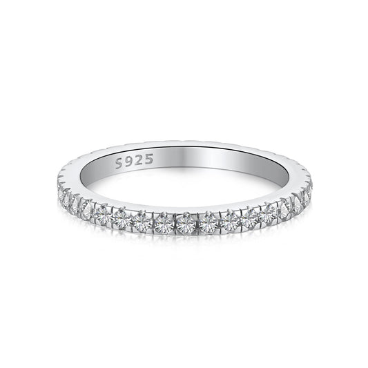 [kincade]Delicate Sparkling Round Cut Daily Ring