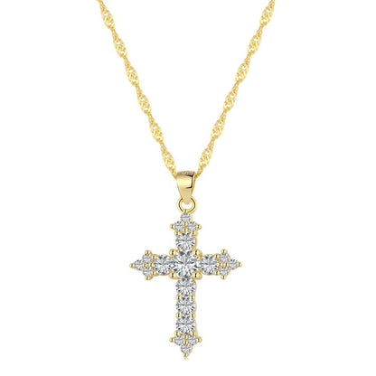 [kincade]Delicate Cross Shape Necklace