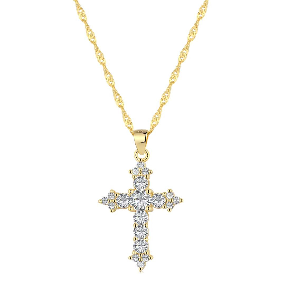 [kincade]Delicate Cross Shape Necklace