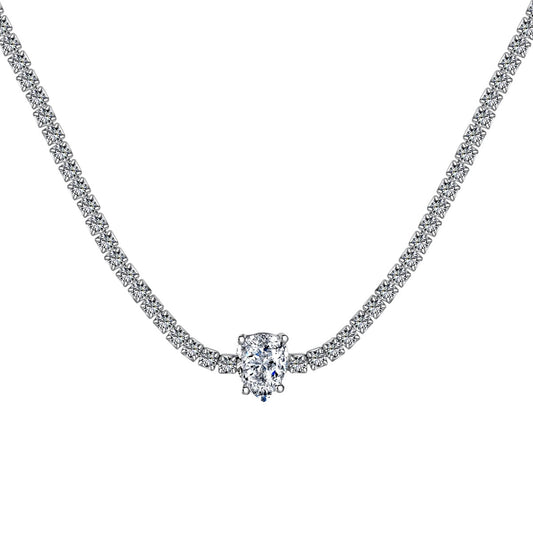 [kincade]1.0 carat Unique Pear Cut Tennis Necklace