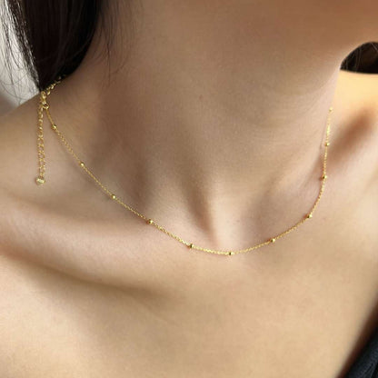 [kincade]Small Bead Clavicle Chain Simple Necklace