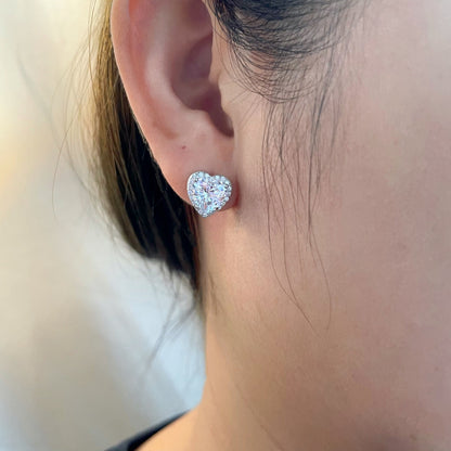 [kincade]Sparkling Heart Shape Lover Earrings