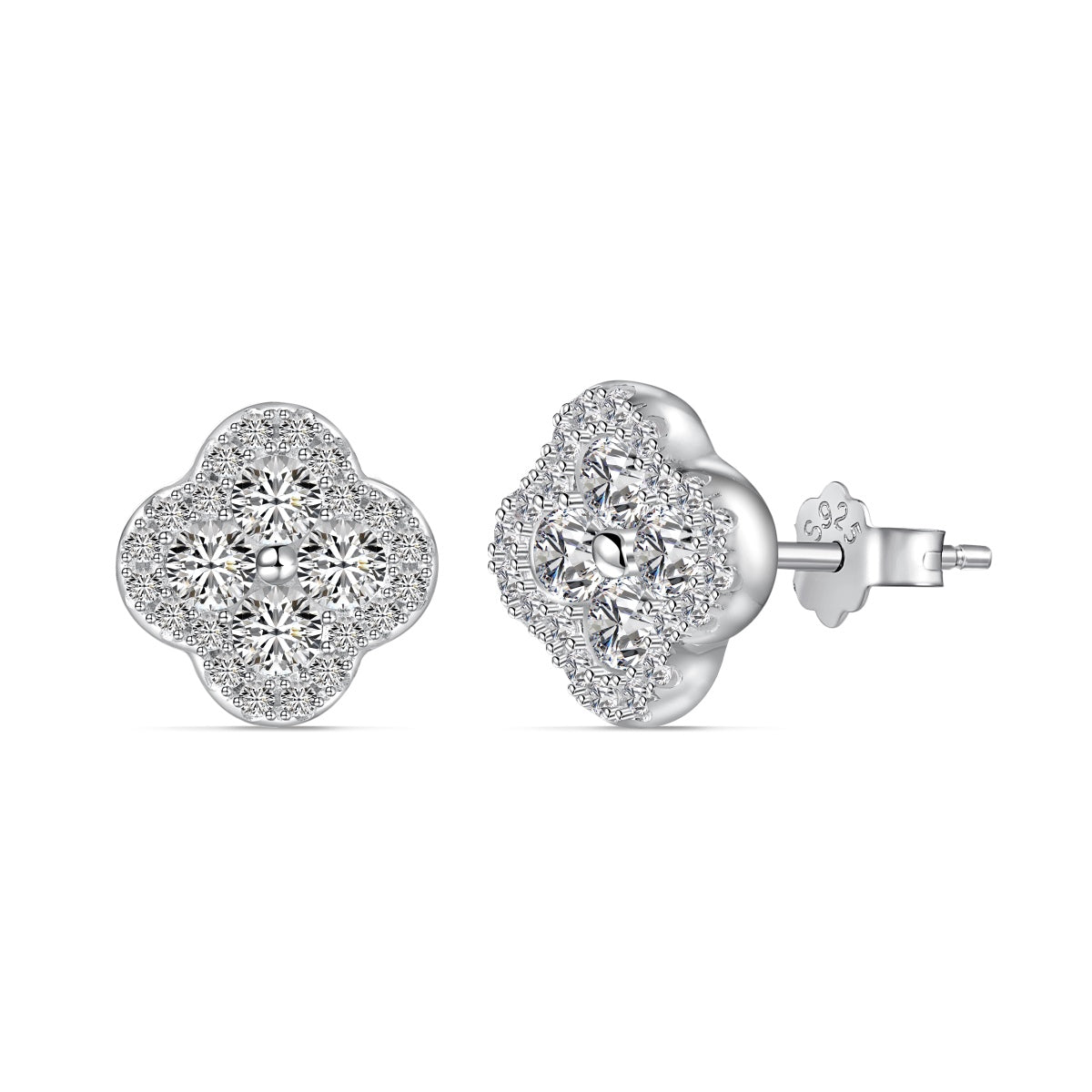 [kincade]Four-Leaf Clover Flower Shaped Earrings