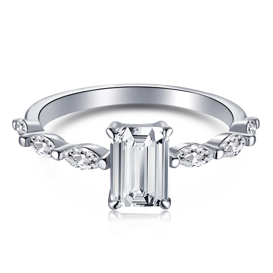 [kincade]1.0 Carat Dainty Resplendent Radiant Cut Daily Ring