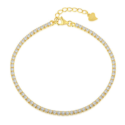 [kincade]Radiant Shinning Princess Cut Tennis Bracelet