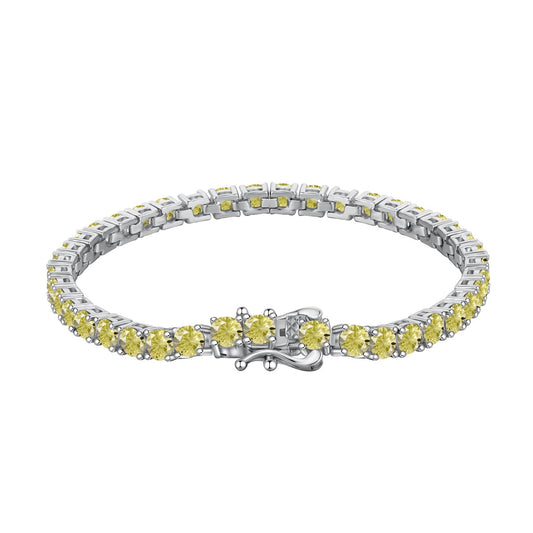 [kincade]Ornate Dazzling Round Cut Tennis Bracelet