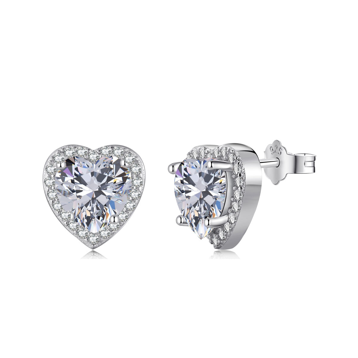 [kincade]Sparkling Heart Shape Lover Earrings