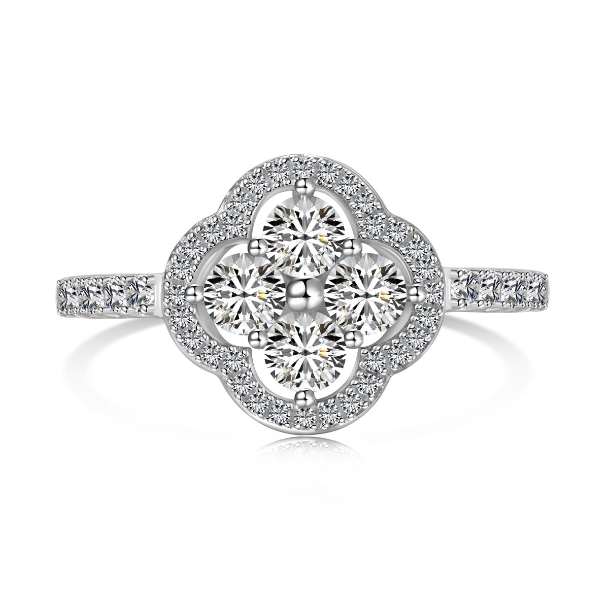 [kincade]Four Leaf Clover Flower Design Ring