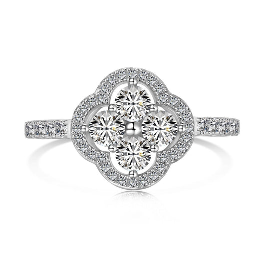 [kincade]Four Leaf Clover Flower Design Ring