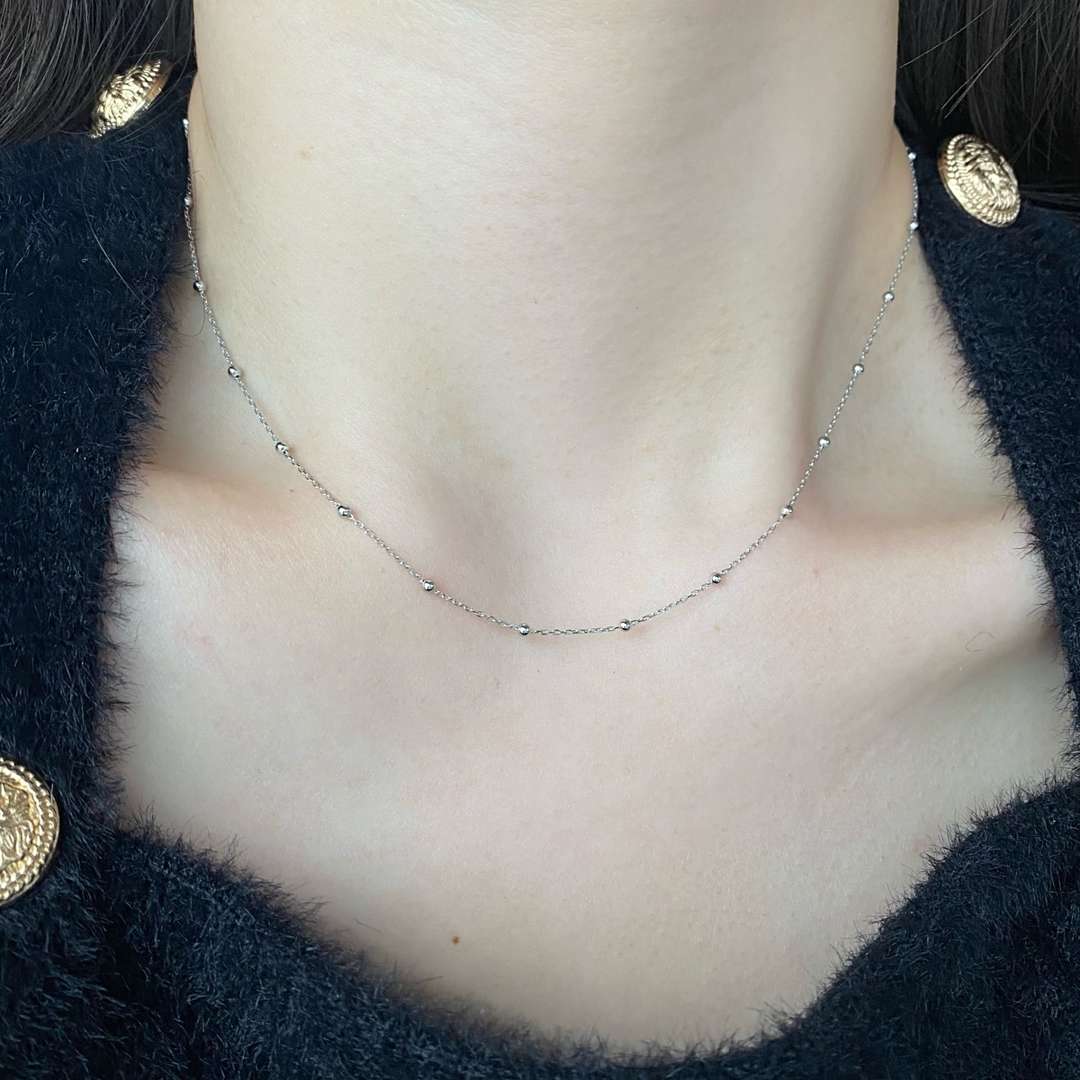 [kincade]Small Bead Clavicle Chain Simple Necklace