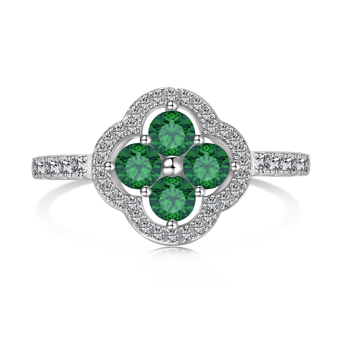 [kincade]Four Leaf Clover Flower Design Ring