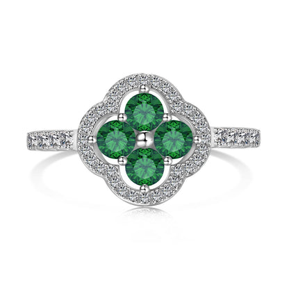 [kincade]Four Leaf Clover Flower Design Ring