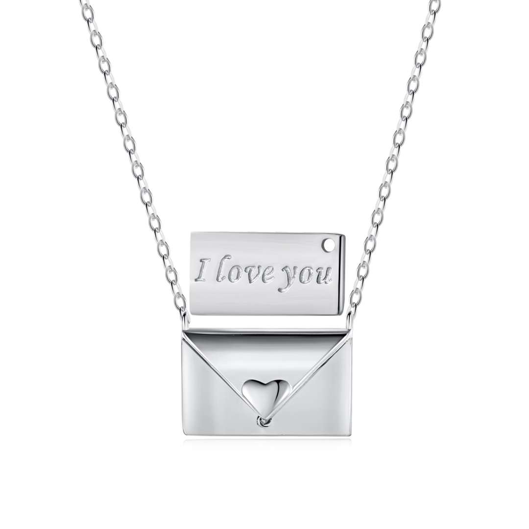 [kincade]Envelope Heart Shape Mother's Day Necklace