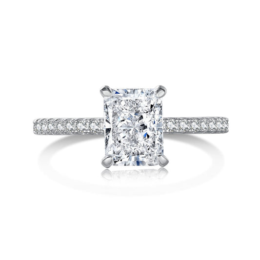 [kincade]2.0 Carat Dazzling Sparkling Radiant Cut Party Ring