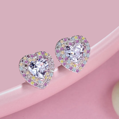 [kincade]Dazzling Heart Shape Lover Earrings