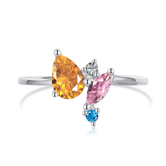 [kincade]Radiant Colorful Multi Cut Daily Ring