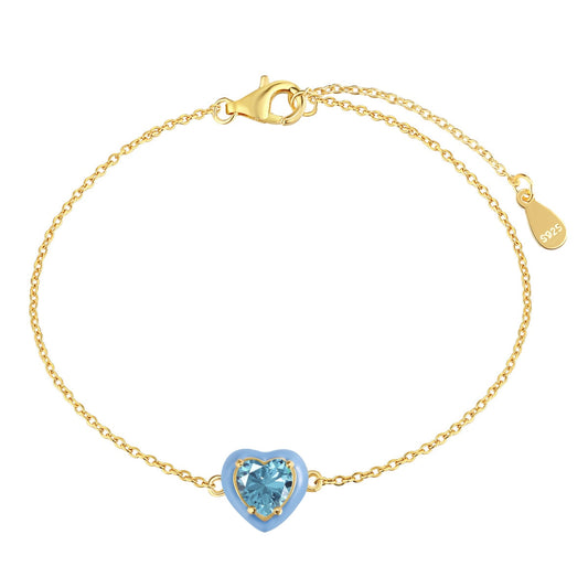 [kincade]Sparkling Romantic Heart Shape Lover Bracelet