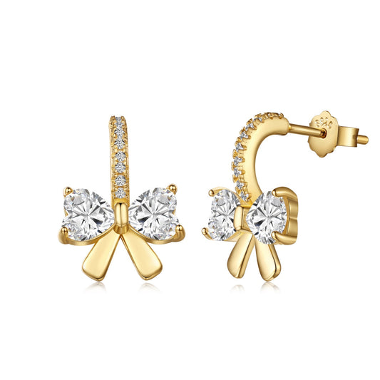 [kincade]Exquisite Earrings With Heart-Shaped Bow Design