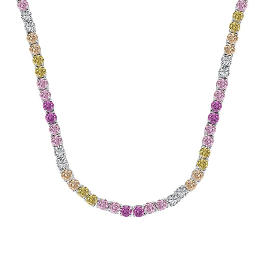 [kincade]Delicate Colorful Tennis Necklace