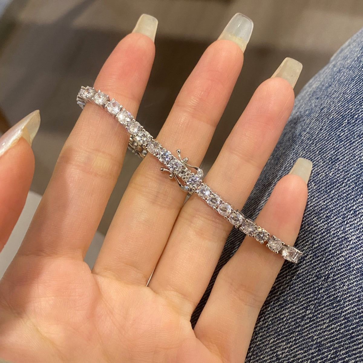 [LUXE]Luxurious Ornate Round Cut Tennis Bracelet