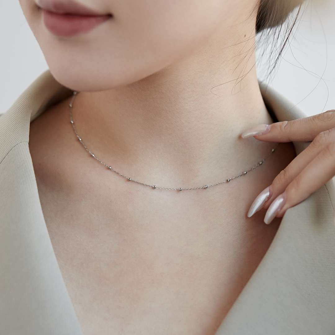 [kincade]Small Bead Clavicle Chain Simple Necklace