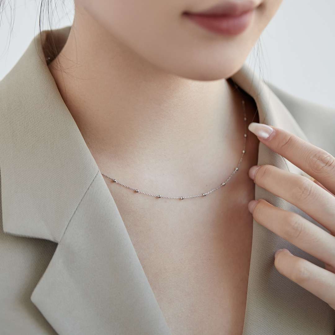 [kincade]Small Bead Clavicle Chain Simple Necklace