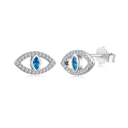 [kincade]Blue Devil Eyes Hollow Stud Earrings