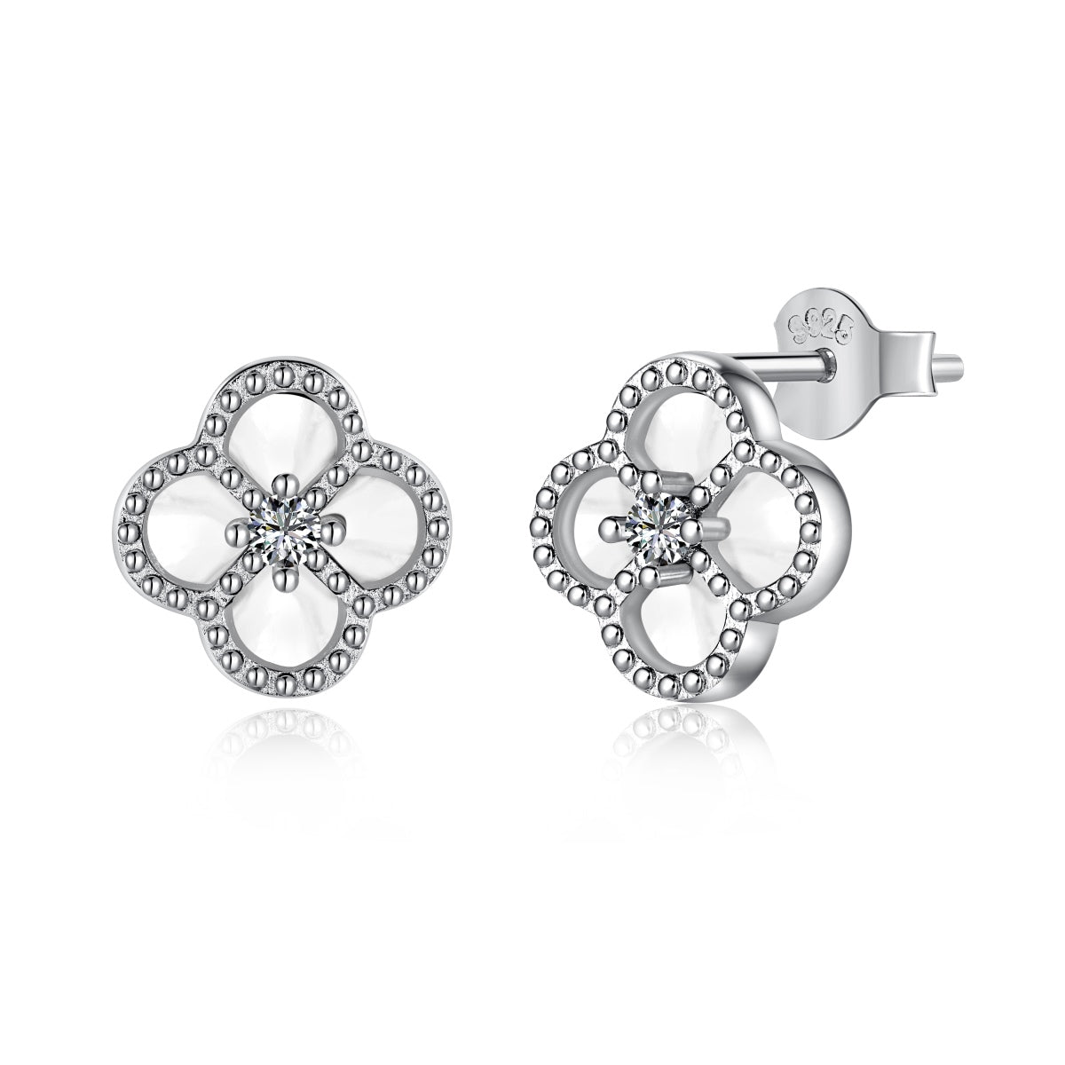 [kincade]Four-Leaf Clover Flower Shape Exquisite Earrings