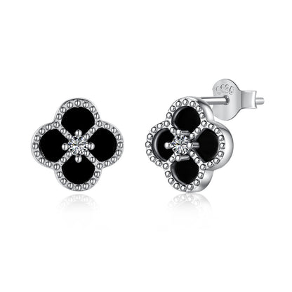 [kincade]Four-Leaf Clover Flower Shape Exquisite Earrings