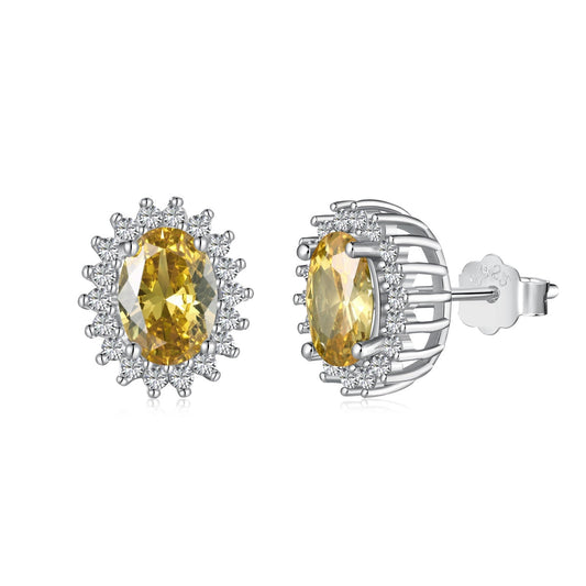 [kincade]Delicate Radiant Oval Cut Daily Earrings