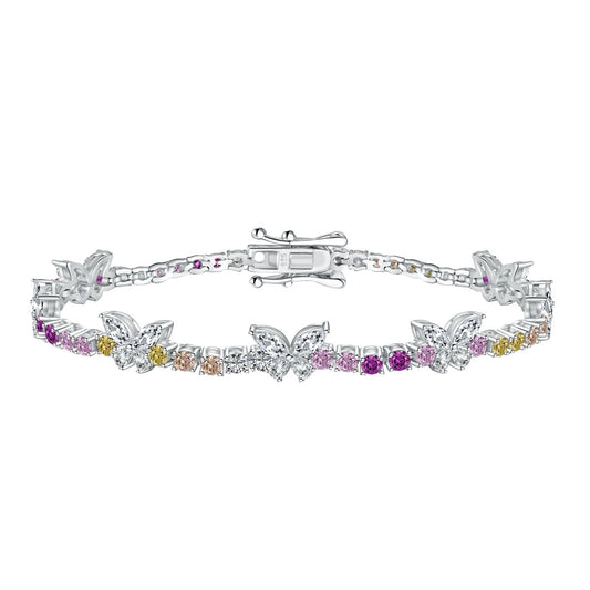 [kincade]Ornate Colorful Butterfly Shape Round Cut Daily Bracelet