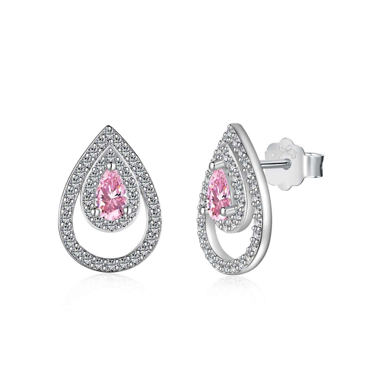 [kincade]Sparkling Delicate Water Drop Shape Daily Earrings