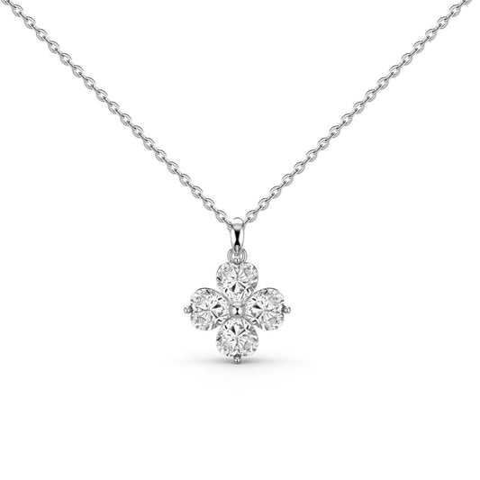 [kincade]Heart-Shaped Four-Leaf Clover Bead Necklace