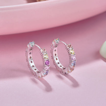 [kincade]Radiant Colorful Round Cut Earrings