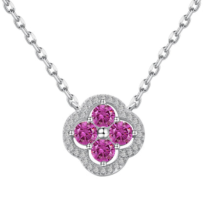 [kincade]Exquisite Necklace With Four-Leaf Clover Flower Design