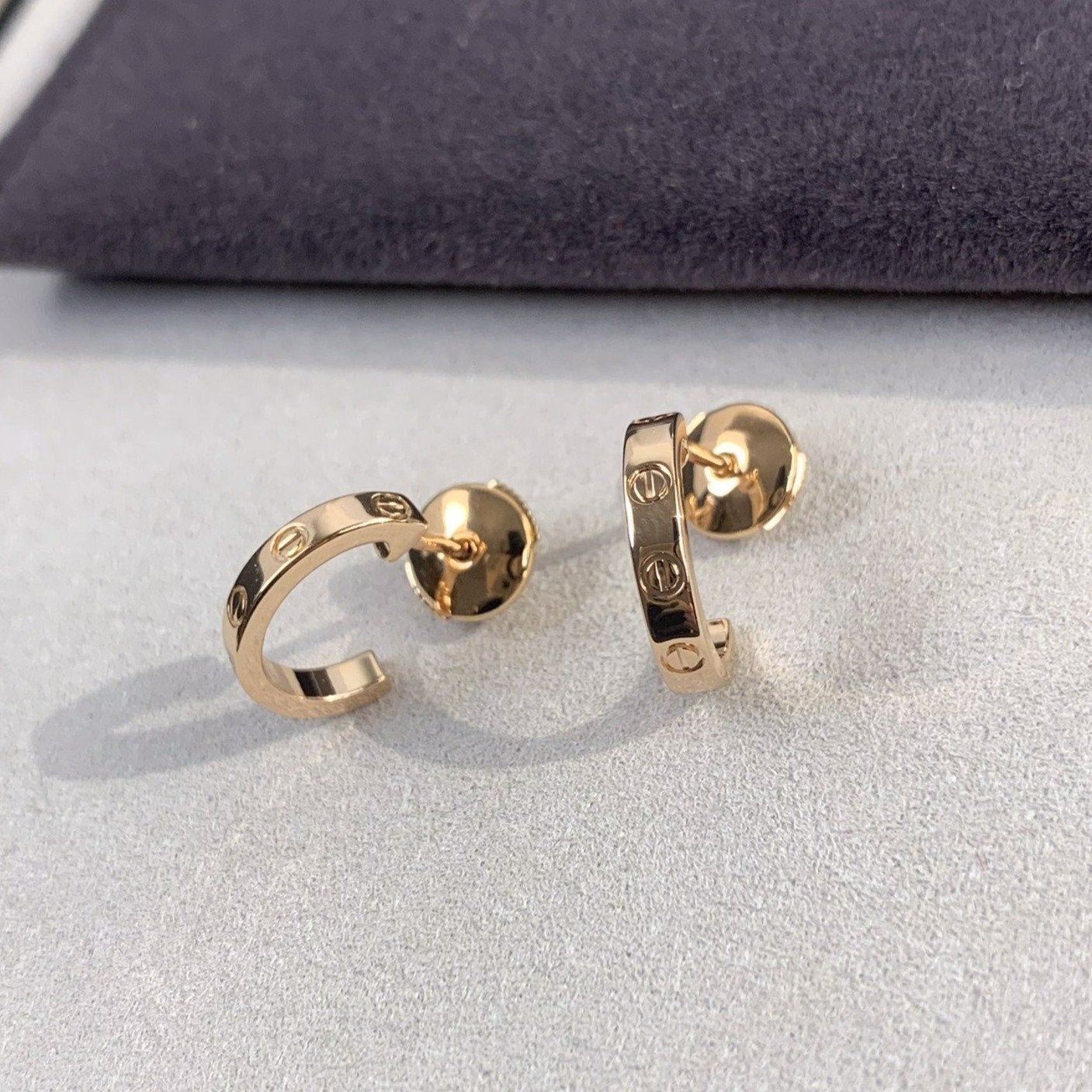 [kincade]LOVE EARRINGS 2.65MM PINK GOLD