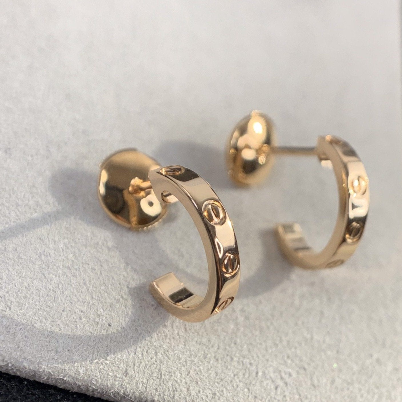 [kincade]LOVE EARRINGS 2.65MM PINK GOLD