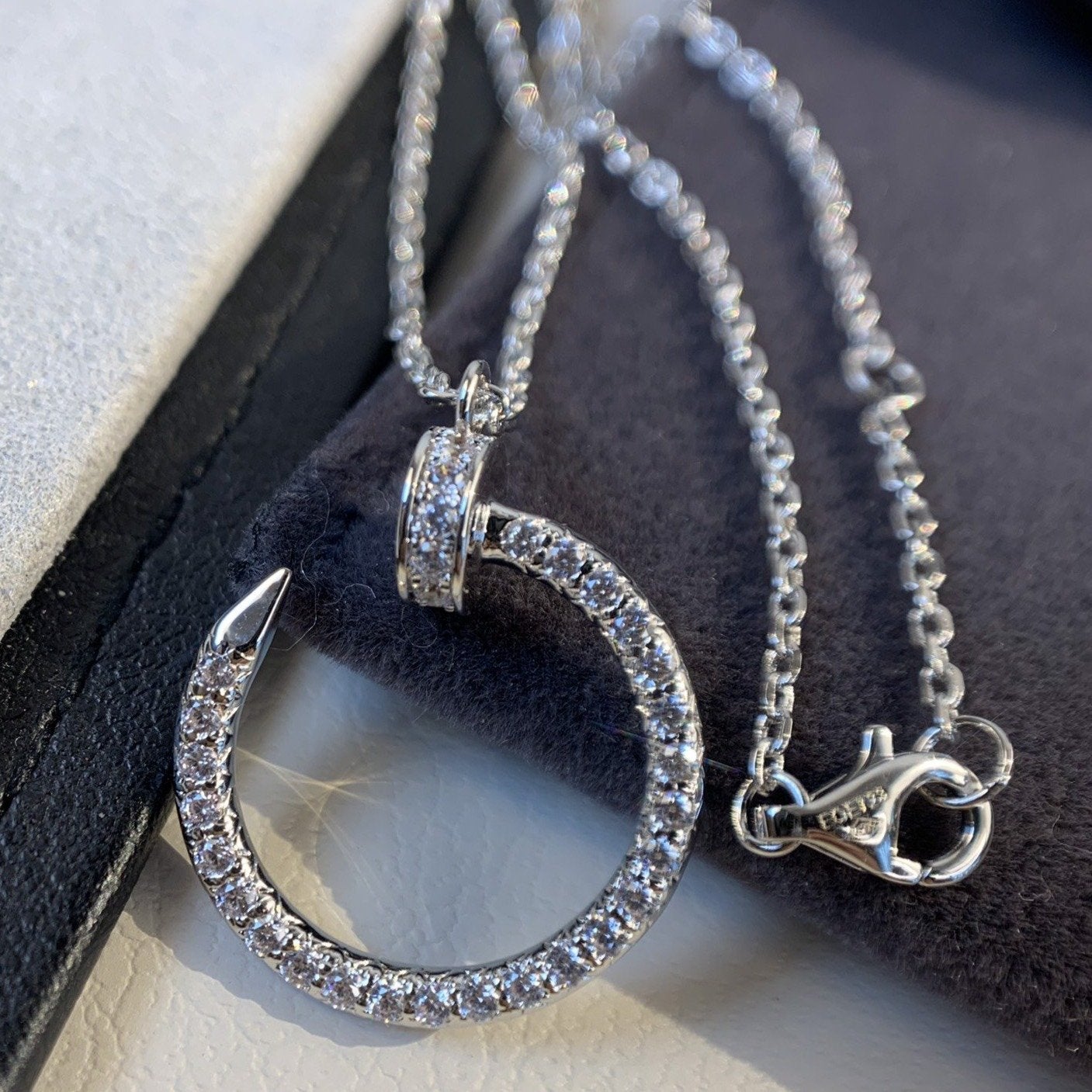 [kincade]JUSTE NECKLACE SILVER DIAMONDS