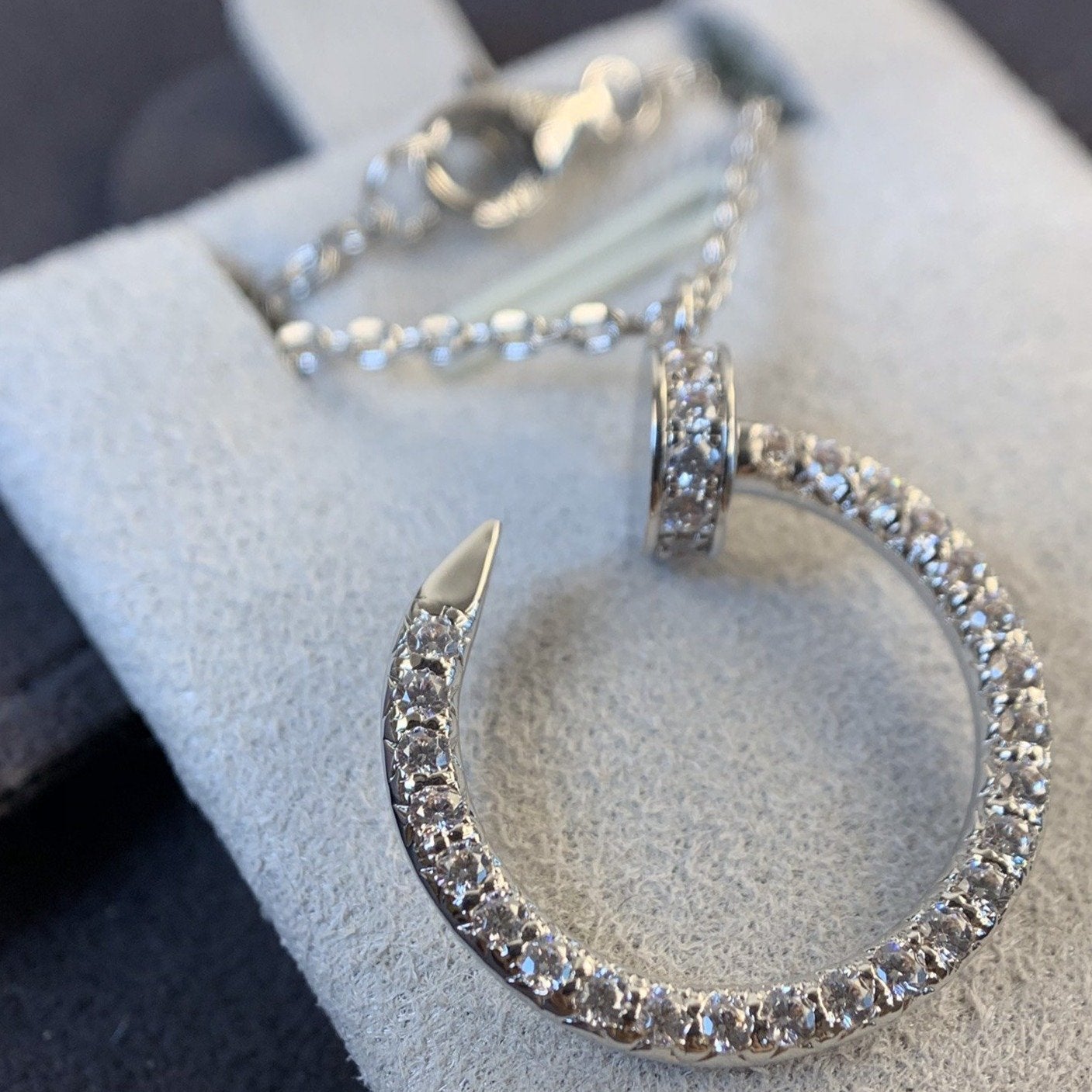 [kincade]JUSTE NECKLACE SILVER DIAMONDS