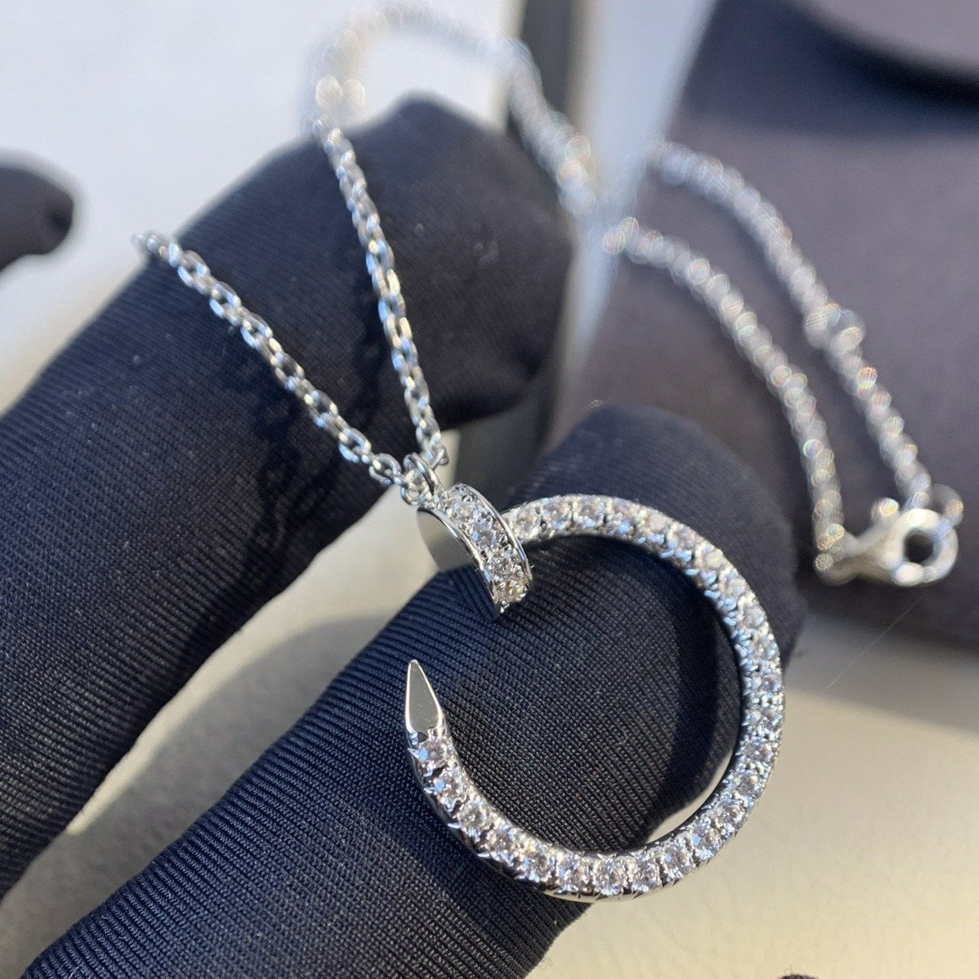 [kincade]JUSTE NECKLACE SILVER DIAMONDS