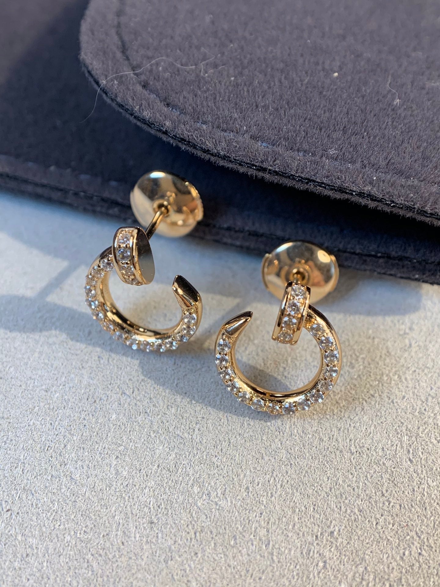 [kincade]JUSTE EARRINGS GOLD DIAMONDS