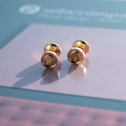 [kincade]LOVE EARRINGS PINK GOLD 10MM