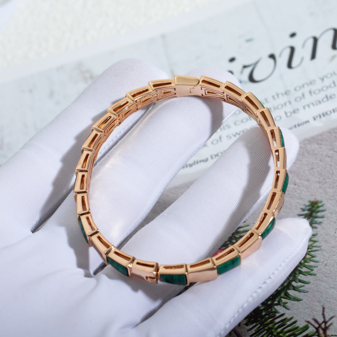 [kincade]SERPENTI BRACELET PINK GOLD MALACHITE