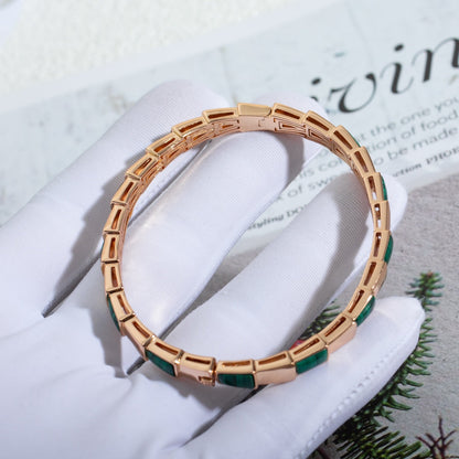 [kincade]SERPENTI BRACELET PINK GOLD MALACHITE