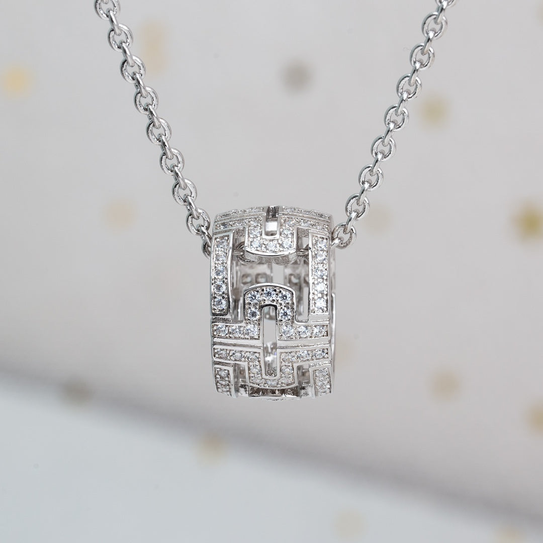 [kincade]PARENTESI NECKLACE SILVER DIAMOND